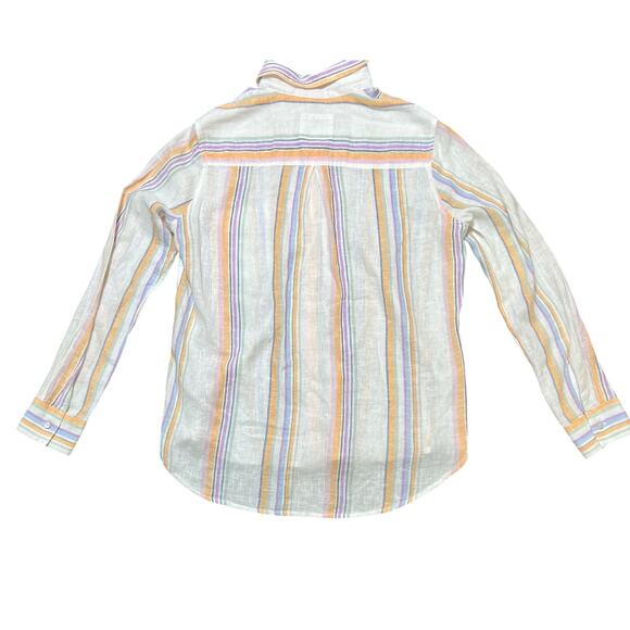 Rails Charli Shirt Merida Stripe Linen Blend Button Shirt Size XS. MSRP $178 - Picture 3 of 7